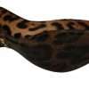 Brown Leopard Pony Hair Heels Pumps Shoes - Image 7