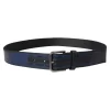 Black Blue Logo Silver Metal Buckle Belt - Image 7