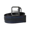 Black Blue Logo Silver Metal Buckle Belt - Image 8