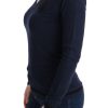 Elegant Blue V-Neck Sweater - Image 2