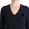 Elegant Blue V-Neck Sweater - Image 4