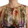 Beige Floral Sleeveless Round Neck Mini Dress - Image 6