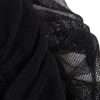 Black Cold Shoulder Stretch Tulle Midi Dress - Image 7
