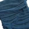 Blue Mesh Trim Ruched Tulle Sheath Dress - Image 7