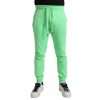 Neon Green Cotton Stretch Jogger Sweatpants Pants - Image 2
