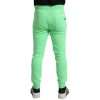 Neon Green Cotton Stretch Jogger Sweatpants Pants - Image 3