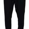 Black Jogger Jogging Wool Pants - Image 2