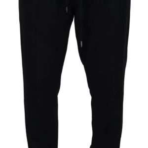 Black Jogger Jogging Wool Pants