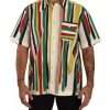Multicolor Striped Short Sleeve Cotton Shirt - Image 2