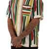 Multicolor Striped Short Sleeve Cotton Shirt - Image 4