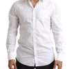 White GOLD Formal Cotton Tuxedo Dress Shirt - Image 3