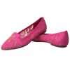 Pink Taormina Lace Slip On Flats Shoes - Image 4