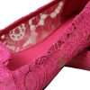 Pink Taormina Lace Slip On Flats Shoes - Image 7