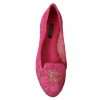 Pink Taormina Lace Slip On Flats Shoes - Image 8