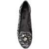 Gray Black Lace Crystal Ballet Loafers Shoes - Image 4
