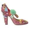 Pink Embellished Fur Mary Jane Pumps Shoes - Image 6