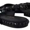 Black Flats Crystal Slingback Charmeuse Shoes - Image 2