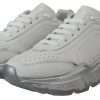 White Silver Leather Daymaster Sneakers Shoes - Image 7