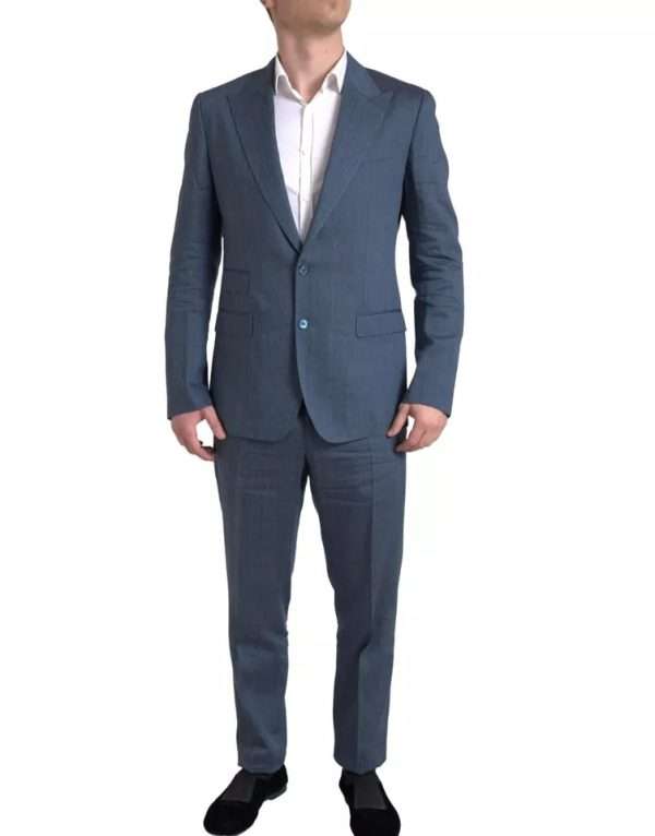 Blue 2 Piece Single Breasted NAPOLI Suit - Image 2