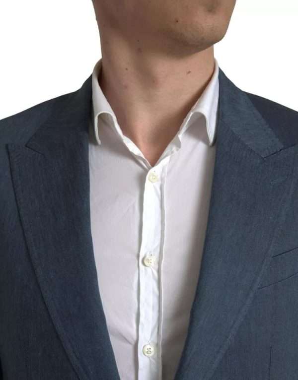 Blue 2 Piece Single Breasted NAPOLI Suit - Image 3