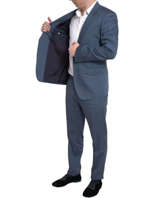 Blue 2 Piece Single Breasted NAPOLI Suit - Image 6