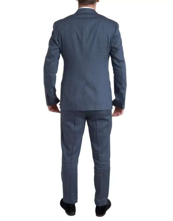 Blue 2 Piece Single Breasted NAPOLI Suit - Image 8