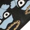 Black Blue Leather #DGFAMILY Zipper Continental Men Wallet - Image 5