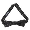 Black White Polka Dot Silk Men Neck Bow Tie - Image 2