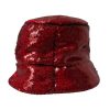 Red Sequined Nylon Bucket Hat Men - Image 3