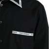 Black Collared Long Sleeve Cotton Casual Shirt - Image 5