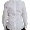 White Cotton Long Sleeve Dress GOLD Shirt - Image 3