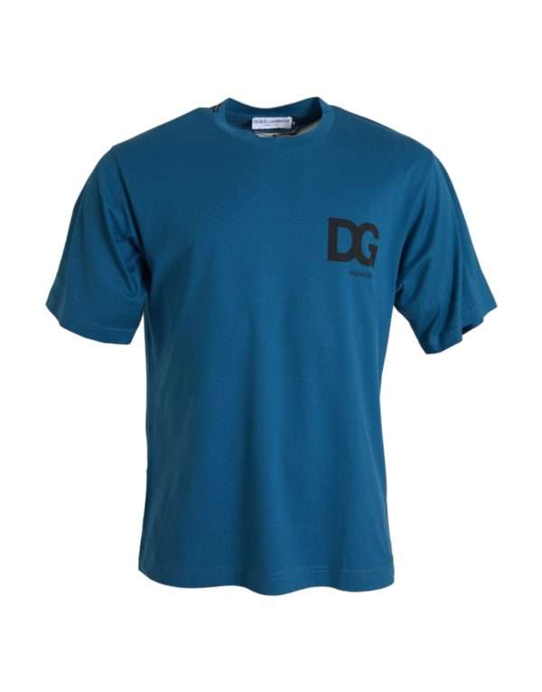 Blue Logo Round Neck Short Sleeves T-shirt - Image 2