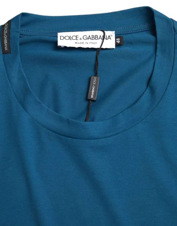 Blue Logo Round Neck Short Sleeves T-shirt - Image 4