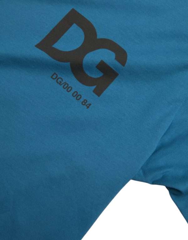 Blue Logo Round Neck Short Sleeves T-shirt - Image 5