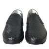 Black Woven Buffalo Leather Men Loafers Shoes - Image 2