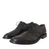 Black Leather Oxford Wingtip Formal Men Shoes - Image 3