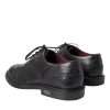 Black Leather Oxford Wingtip Formal Men Shoes - Image 4