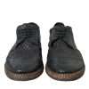 Black Woven Goat Leather Lace Up Derby Shoes - Image 2