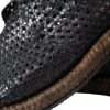 Black Woven Goat Leather Lace Up Derby Shoes - Image 8