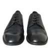 Black Leather Derby Formal Dress Men Shoes - Image 2
