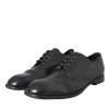 Black Leather Derby Formal Dress Men Shoes - Image 3