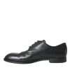 Black Leather Derby Formal Dress Men Shoes - Image 5