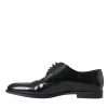 Black Patent Leather Derby Formal Dress Shoes - Image 5