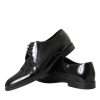 Black Patent Leather Derby Formal Dress Shoes - Image 7