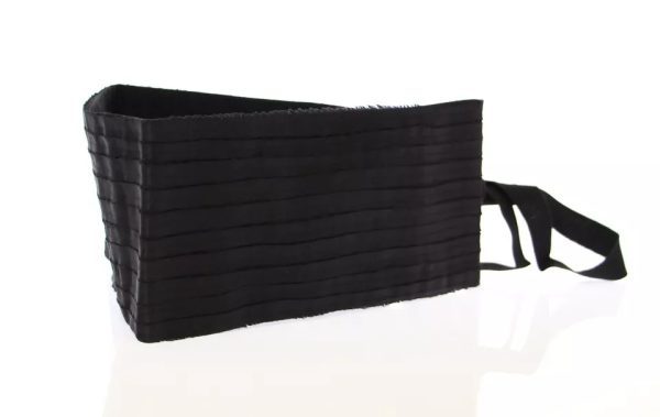 Black Silk Womens Waist Cummerbund - Image 2