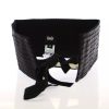 Black Silk Womens Waist Cummerbund - Image 6