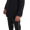 Elegant Gray Double Breasted Wool Suit - Image 2