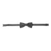 Gray Silk Patterned Adjustable Neck Men Papillon Bow Tie - Image 2