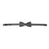 Gray Silk Patterned Adjustable Neck Men Papillon Bow Tie - Image 6