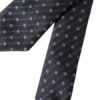Black Blue Polka Dot Silk Adjustable Men Tie - Image 6